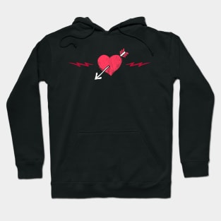 Heart Love Wedding Couple Loveheart Arrow arrows weddings Hoodie